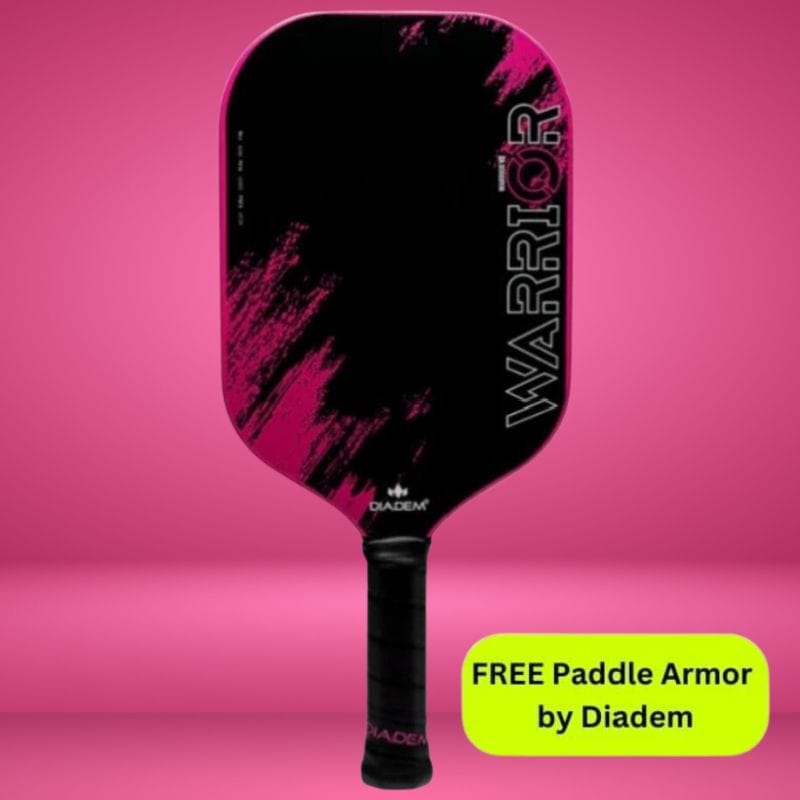 Diadem Paddles Diadem Warrior V2 Carbon Fiber Pickleball Paddle - Pink