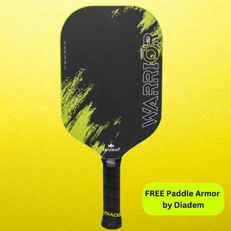 Diadem Paddles Diadem Warrior V2 Carbon Fiber Pickleball Paddle Yellow
