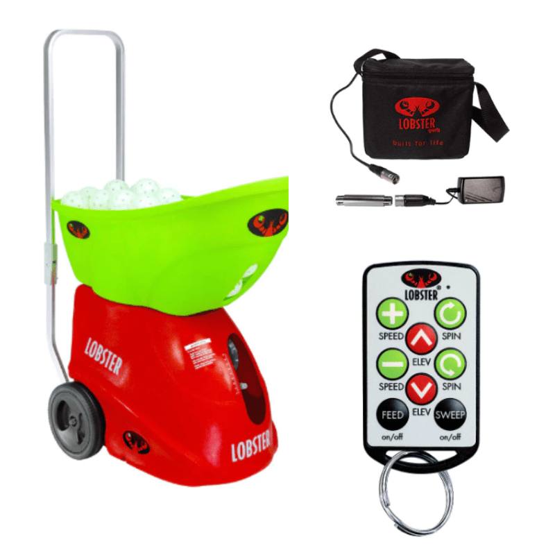 
                  
                    Lobster Sports Pickleball Machine External Battery + 10-Function Remote (Includes Standard Charger & External Battery Pack) The Pickle Two- Pickleball Machine by Lobster
                  
                