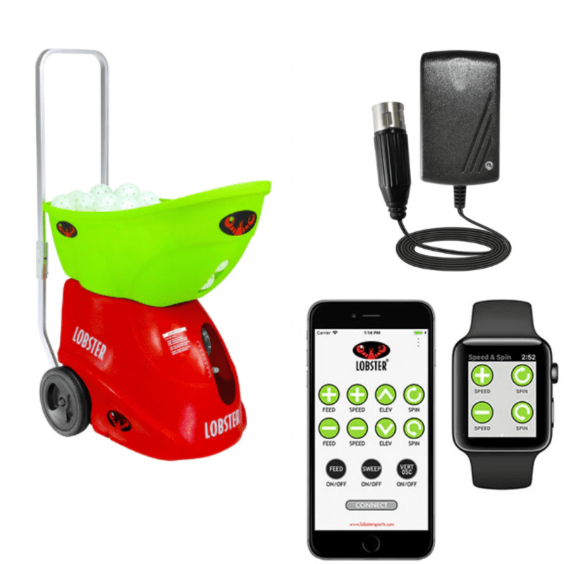 
                  
                    Lobster Sports Pickleball Machine Internal Battery + 10-Function App-Based Remote (Includes Standard Charger) The Pickle Two- Pickleball Machine by Lobster
                  
                