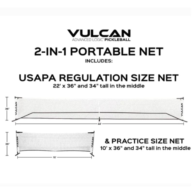 
                  
                    Vulcan Pickleball Nets Vulcan Portable 2-in-1 Net System
                  
                